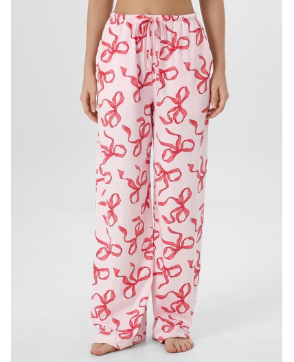 Брюки бантики на вишневом