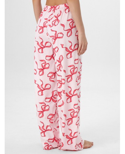 Брюки бантики на вишневом