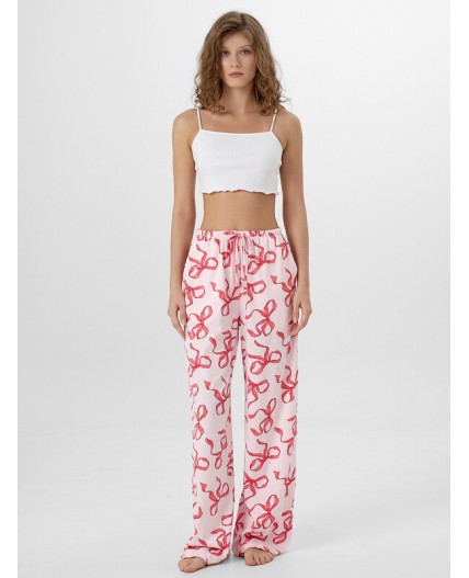 Брюки бантики на вишневом