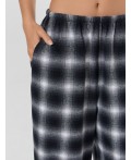 Брюки клетка черно -белая