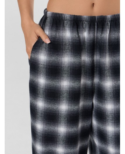 Брюки клетка черно -белая