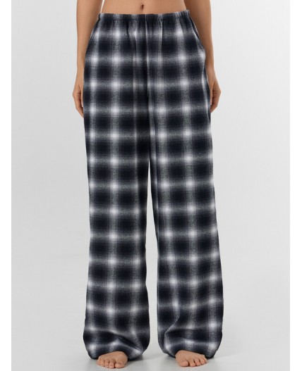 Брюки клетка черно -белая