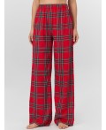 Брюки клетка на красном