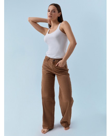 Джинсы терракота