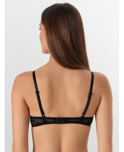 Бюстгальтер горох на черном