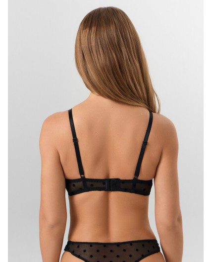 Бюстгальтер горох на черном