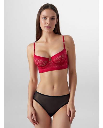 Бюстгальтер темно-алая роза