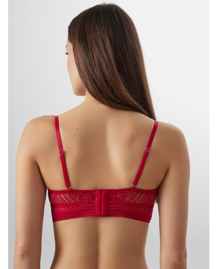 Бюстгальтер темно-алая роза