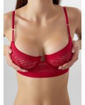 Бюстгальтер темно-алая роза