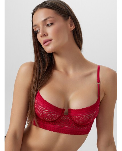 Бюстгальтер темно-алая роза