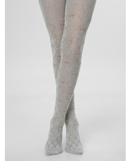 Колготки серый меланж