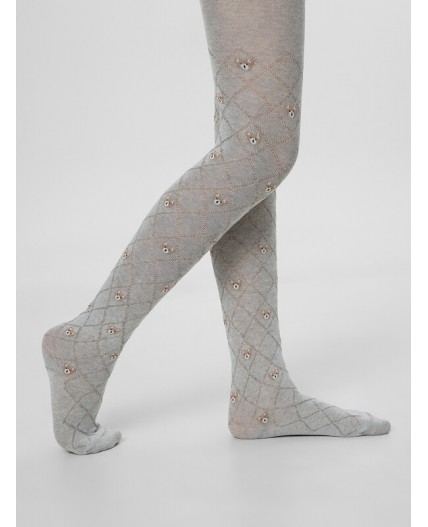 Колготки серый меланж