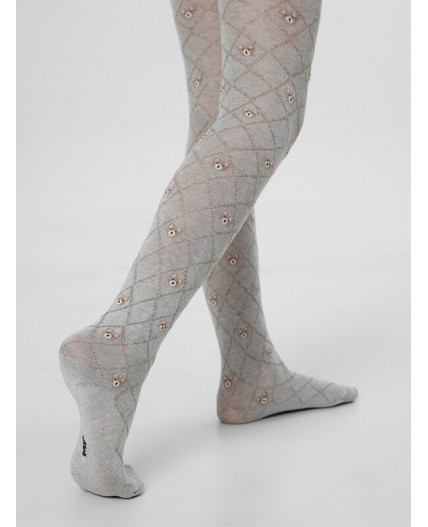 Колготки серый меланж