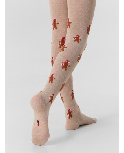 Колготки бежевый меланж