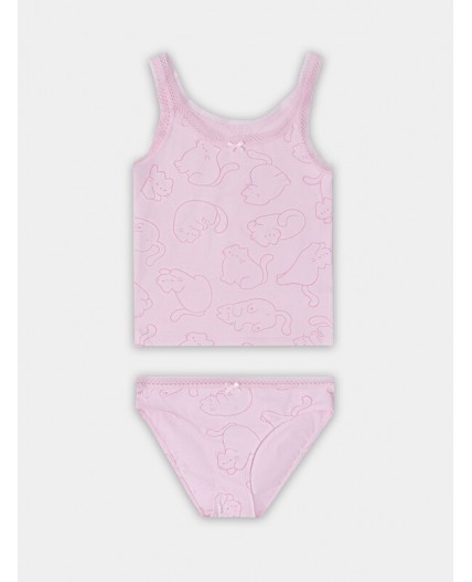 Комплект котики на розовом