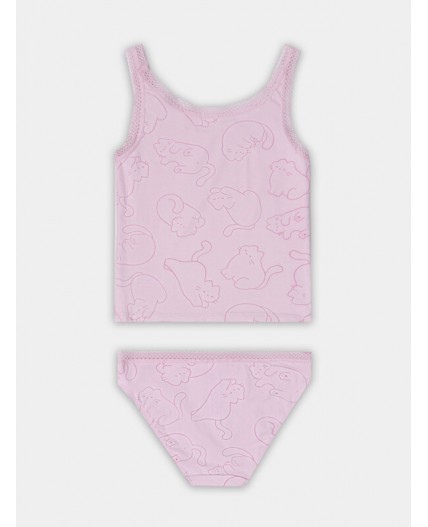 Комплект котики на розовом