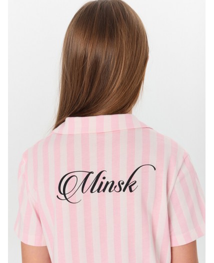 Комплект розовая полоска +Minsk