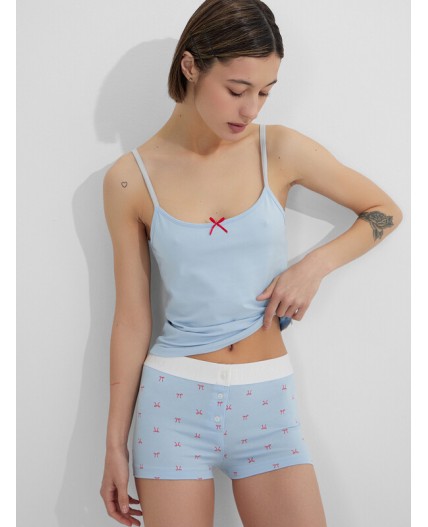 Комплект серо -голубой +бантики на голубом