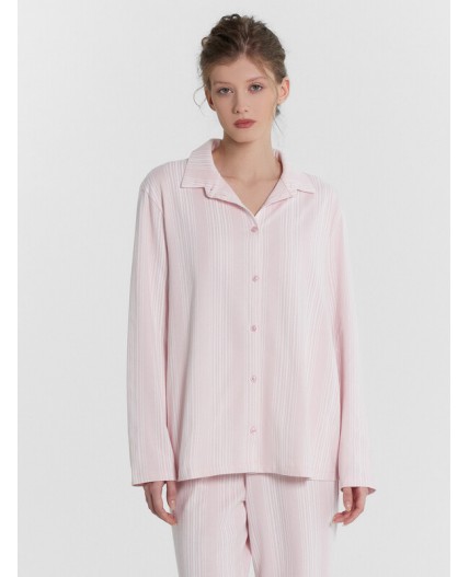 Комплект белая полоска на нежно -розовом