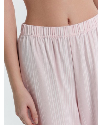 Комплект белая полоска на нежно -розовом