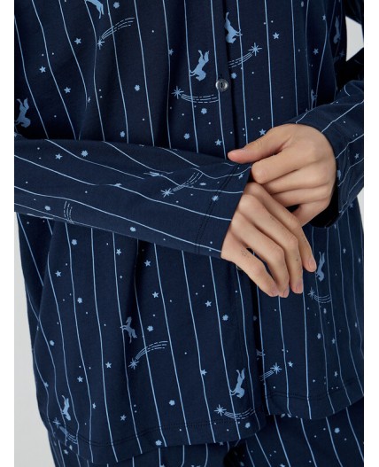 Комплект лошади на синей полоске