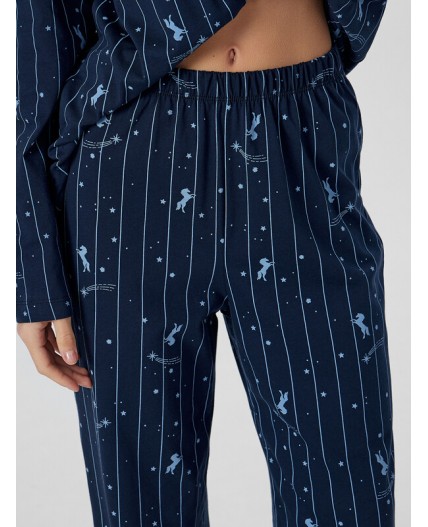 Комплект лошади на синей полоске