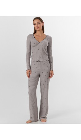 Комплект сердечки на сером