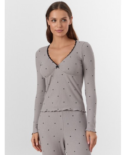 Комплект сердечки на сером