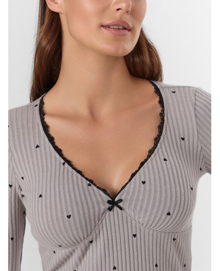 Комплект сердечки на сером