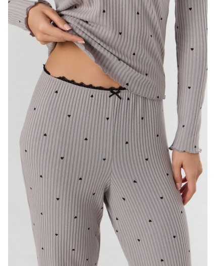 Комплект сердечки на сером