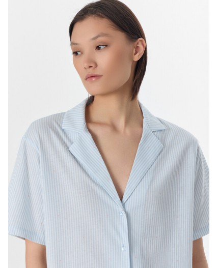 Пижама голубая полоска