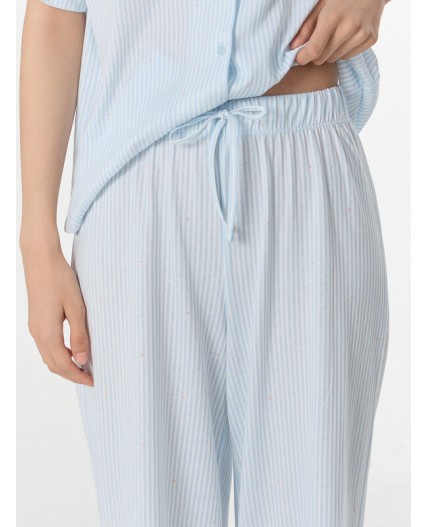 Пижама голубая полоска