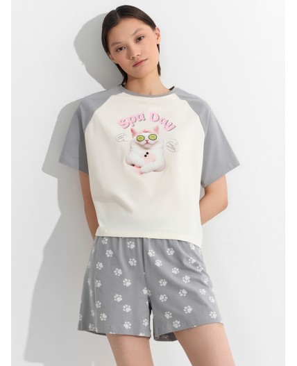 Комплект молочный +лапки на сером