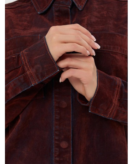 Жакет темная терракота