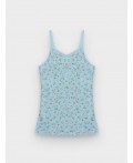 Майка цветочки на голубом