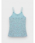 Майка цветочки на голубом