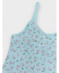 Майка цветочки на голубом