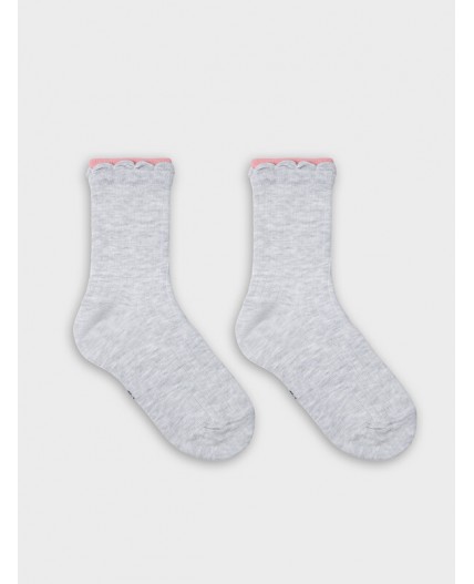 Носки св.сер.меланж /сухая роза