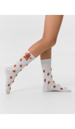 Носки св.серый меланж