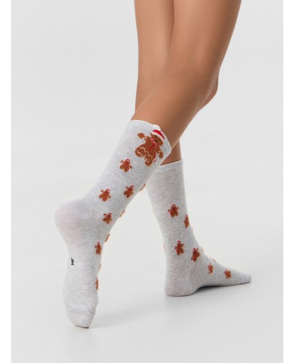 Носки св.серый меланж