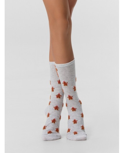 Носки св.серый меланж