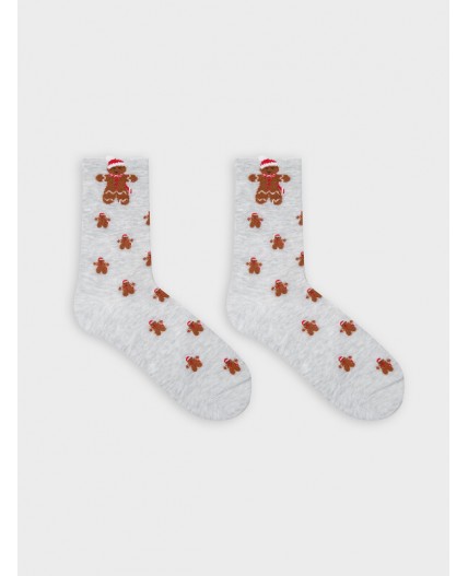 Носки св.серый меланж