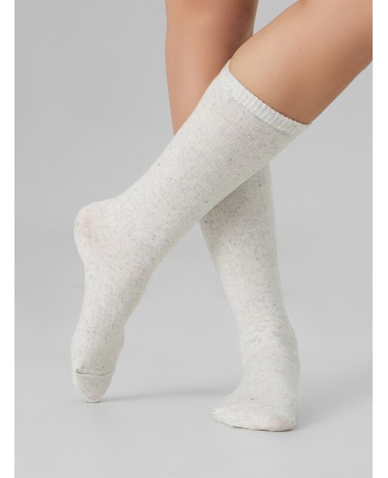 Носки молочный меланж