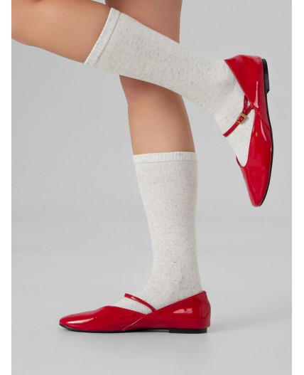 Носки молочный меланж