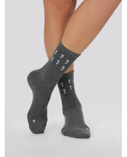 Носки т.серый меланж