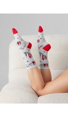 Носки св.серый меланж