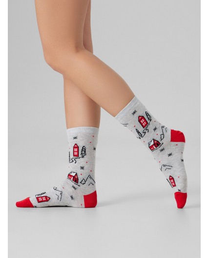 Носки св.серый меланж