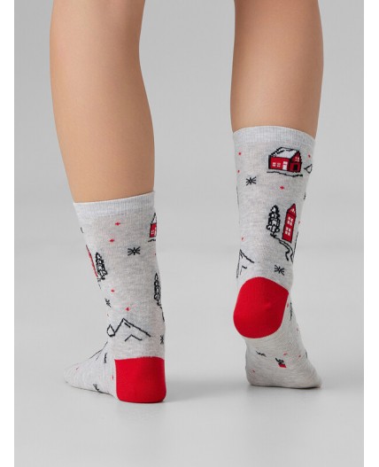 Носки св.серый меланж