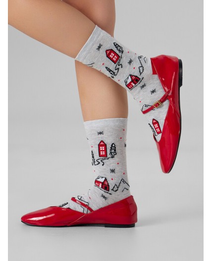 Носки св.серый меланж