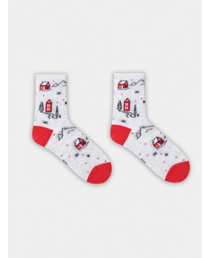 Носки св.серый меланж